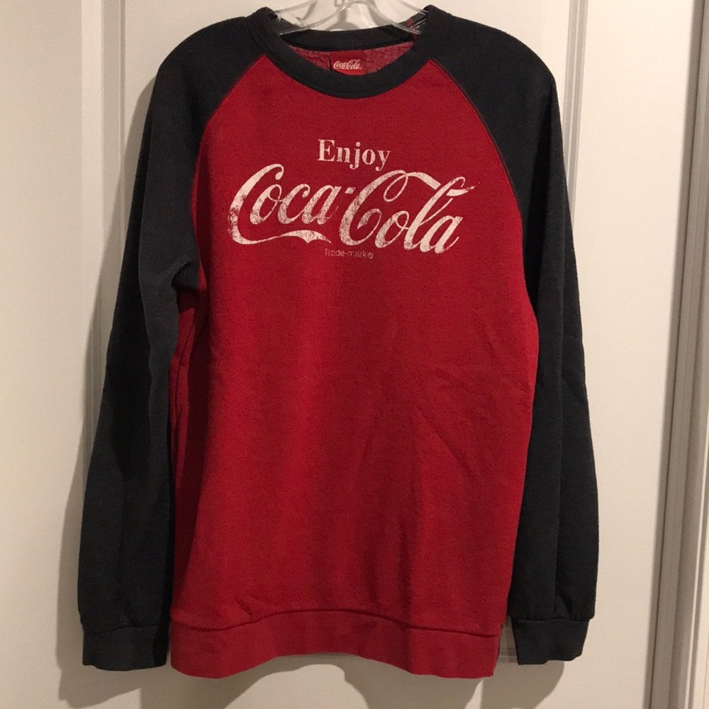 Unisex True Vintage Coca-Cola Red and Dark Gray Raglan Sweatshirt